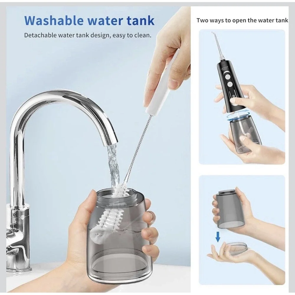 Water Dental Flosser Cordless for Teeth Cleaning‎ - 4 Modes Oral Irrigator 300ML